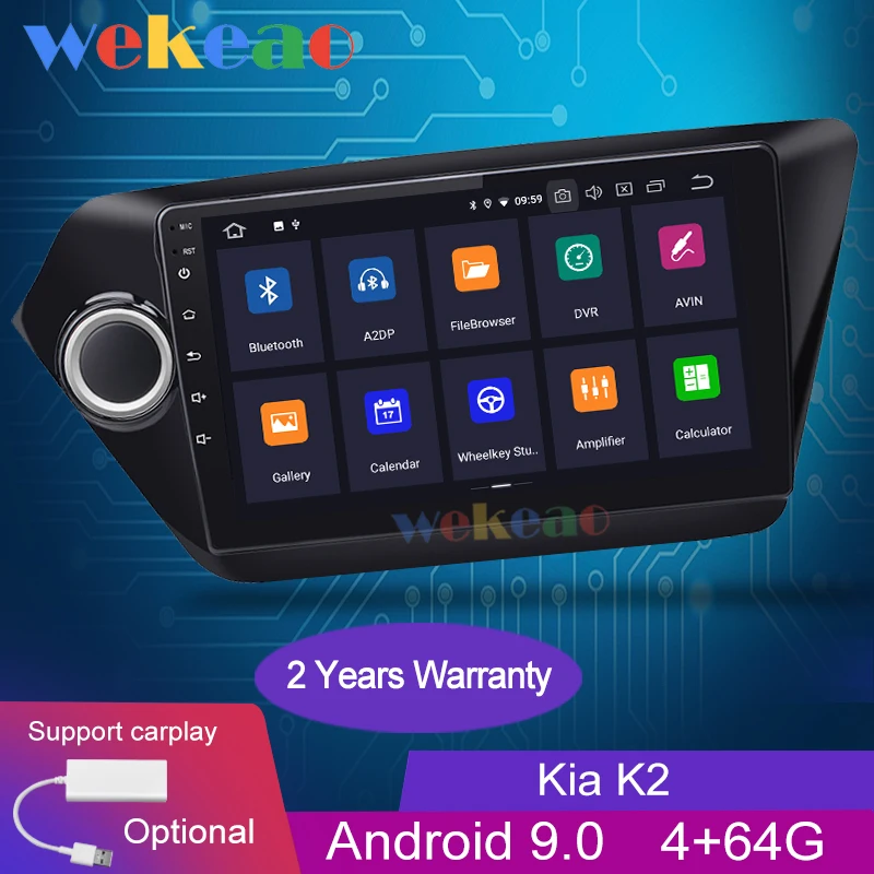 Wekeao сенсорный экран 9 &quot1 Din Android 0 автомобильное радио автомобильный Dvd-плеер для