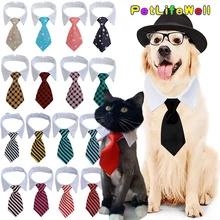 Corbata Formal para perro y gato, esmoquin, pajarita, Collar rojo y negra, accesorios para perros y gatos, traje para perros pequeños y medianos