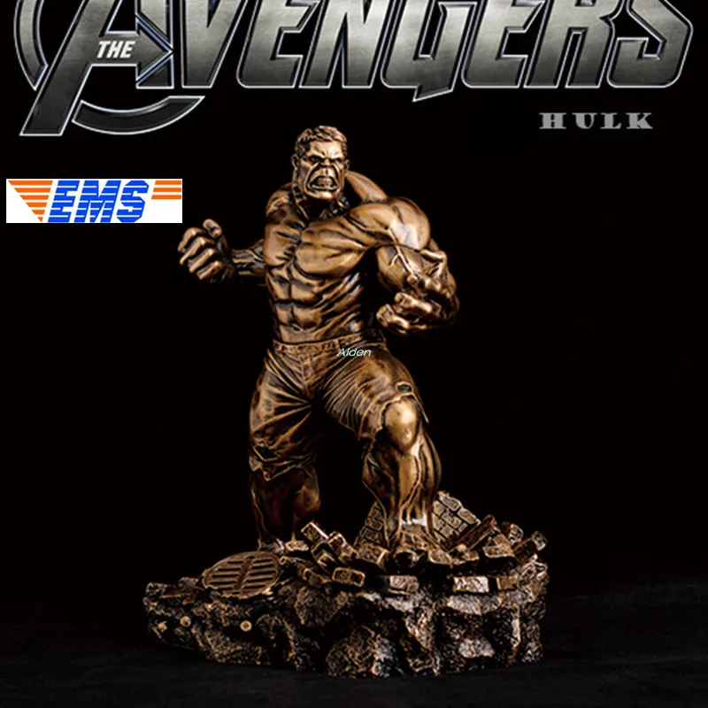 

10" Statue Superhero Bust Hulk Robert Bruce Banner Full-Length Portrait The Avengers Iron Man GK Action Model Toy BOX 26CM Z2634