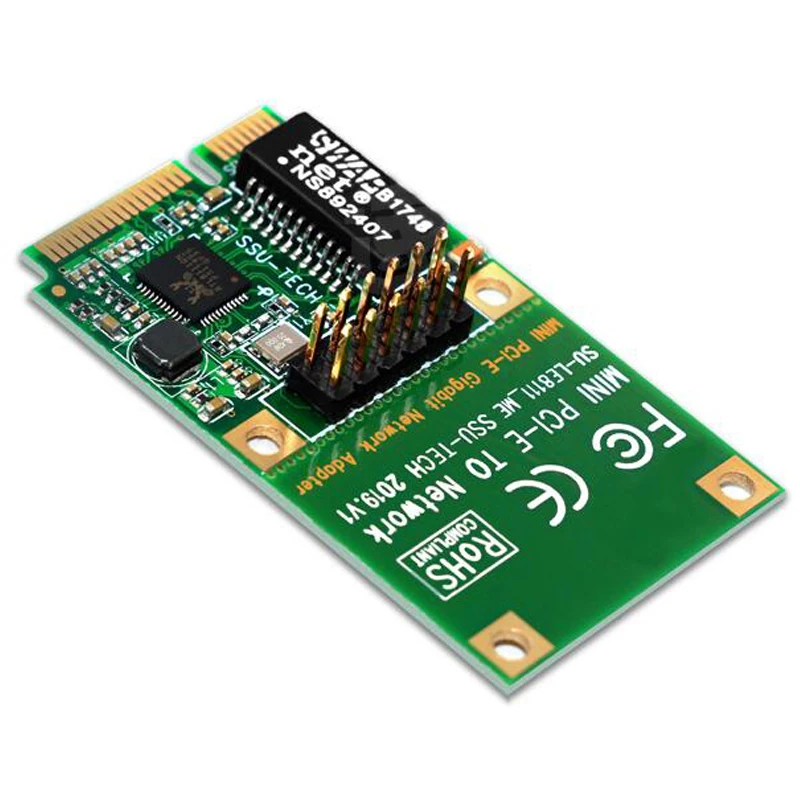 Мини PCI-E сетевой адаптер Интернет Бесплатный Lan адаптер Ethernet гигабитная сетевая карта RJ45 Lan Карта Realtek 8111 чипов