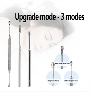 

1/7pcs Stainless Steel Earpick Wax Remover Ear Wax Pickers Set Curette Ear Pick Cleaner Ear Cleaner Spoon Care Ear Clean Tool