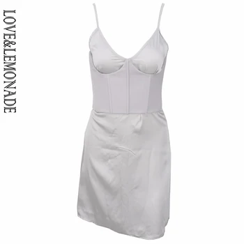 

LOVE & LEMONADE Gray Kenny V-Neck Girdle (Removable) Dress TB 10211