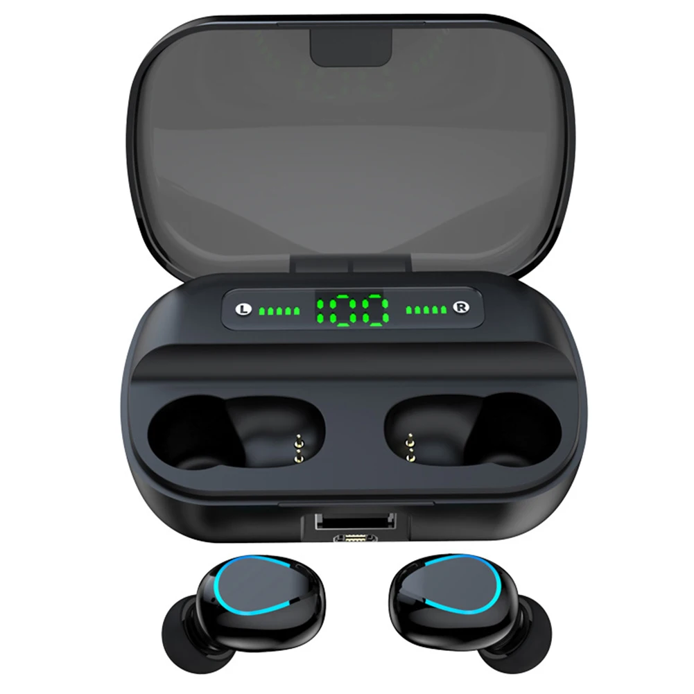 Bluetooth 5 0 Tws Wireless Earphones Led Power Display Waterproof Stereo Sounds Sports Earbuds Noise Reduction Earpiece
