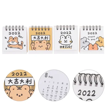 4 szt 2022 kalendarzy małych rozmiarów przenośne kalendarze tygrysie kalendarze biurowe tanie i dobre opinie CN (pochodzenie)