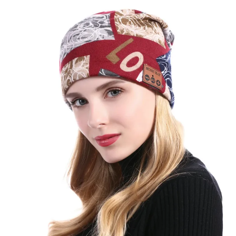 Bluetooth 4,2 шапка с наушниками два в одном Beanie Мужская и женская Беспроводная музыкальная шапка с наушниками без рук с микрофоном