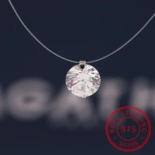 Лето Стерео прозрачная леска стелс ожерелье снежок Кристалл от Swarovski замки цепи подарок на день Святого Валентина