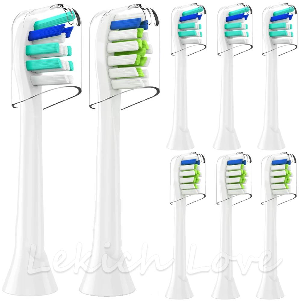 Cabeças de escova de dentes de substituição com capas protetoras para philips sonicare escova de dentes 2 series 3 series goma diamondclean saúde