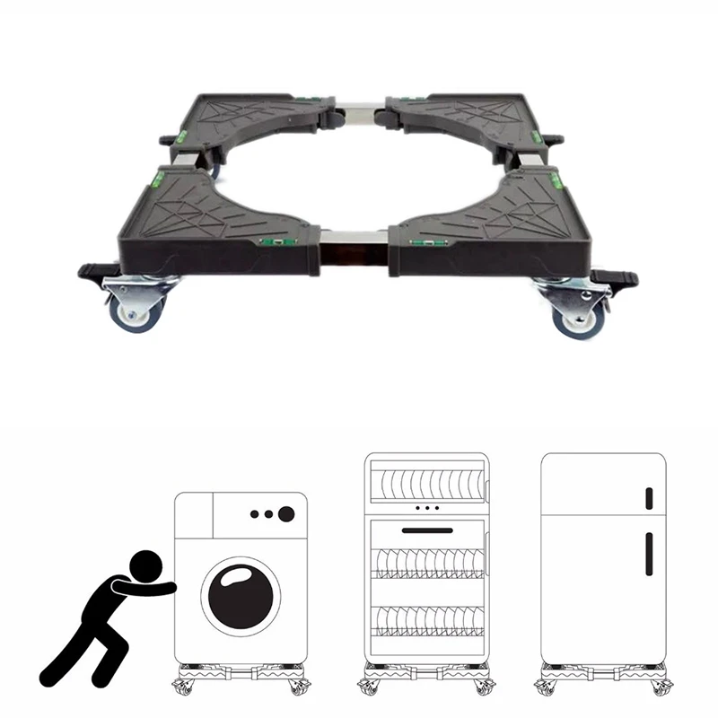 Съемное универсальное колесо для холодильника, стиральной машины Регулируемая подставка выдвижной Подвижный кронштейн тележка для кондиционирования воздуха