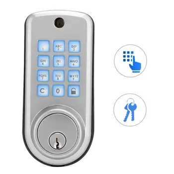 

2.36-2.76in Adjustable Locking Tongue Smart Password Keypad Anti-Theft Electronic Door Lock with 2 Keys Password Lock