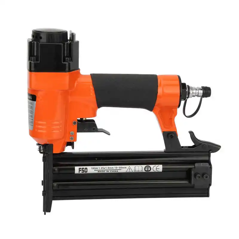 F50  4-8mpa Pneumatic Nail Gun Straight Nail Air Powered Nailers Stapler Staple Gun 18GA 1.25 * 1.0mm Power Air Tools