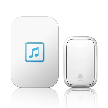 

CACAZI Self-powered Wireless Doorbell No Battery Required Button 150M Remote Home Call Ring Bell 1 Transmitter to 1 Receiver