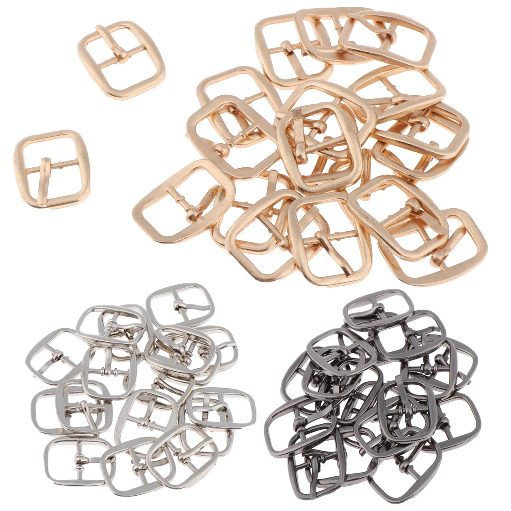 20pcs Single Prong Belt Buckle Center Bar Buckles Pin Shoe Straps Purse DIY Accessories 18 x 10mm