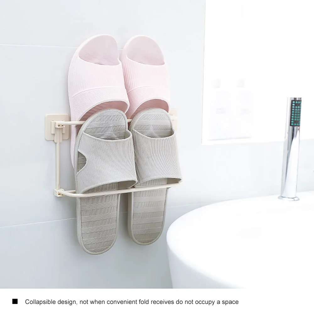 Простой настенный стеллаж для обуви однослойные складные шлепанцы хранения