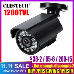 11.11Hot распродажа 1200TVL мини аналоговый HD CCTV Камера открытый Водонепроницаемый IP66 24led IR-CUT инфракрасный безопасности Surveillanc видикона