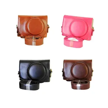 

Vintage PU Leather Camera Bag Protective Cover Case with Shoulder Strap for Canon Powershot G7XII G7X Mark 2 Camera Accessories