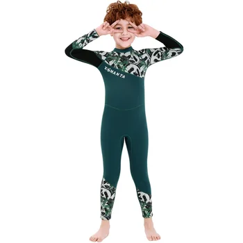 

2020 Kids Diving Suit 2.5MM Swimwear Wetsuit Panda pattern Boys Girls Keep Warm One-piece Long Sleeves UV-proof