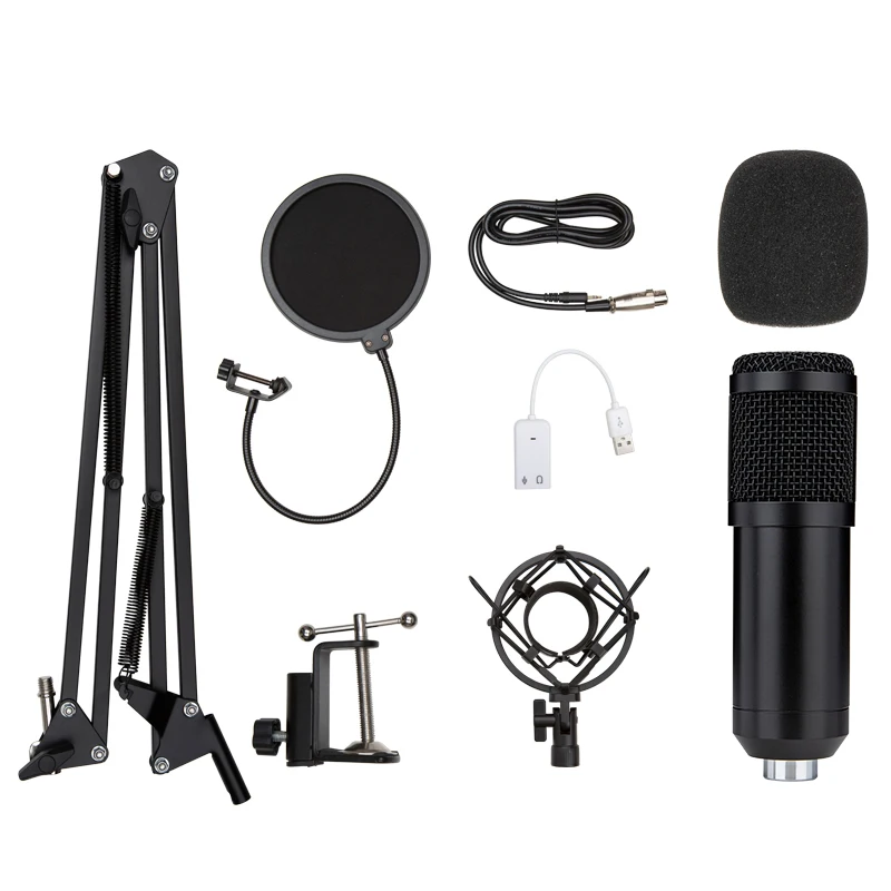 BM 800 профессиональный конденсаторный микрофон высшего качества bm800 Mic + V8 Звуковая