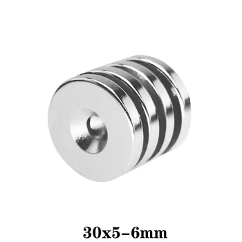 

2~20PCS 30X5-6 Strong Magnets 30*5 Hole 6mm Countersunk Neodymium Magnet 30x5-6mm Permanent NdFeB Magnetic 30*5-6 Disc magnet