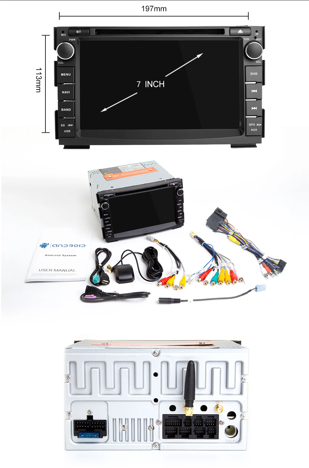 Top 2 din Android 9.0 Car Multimedia Player For Kia Ceed Kia Venga 2010 2011 2012 Radio GPS Navigation DVD Glonass Audio Head unit 8