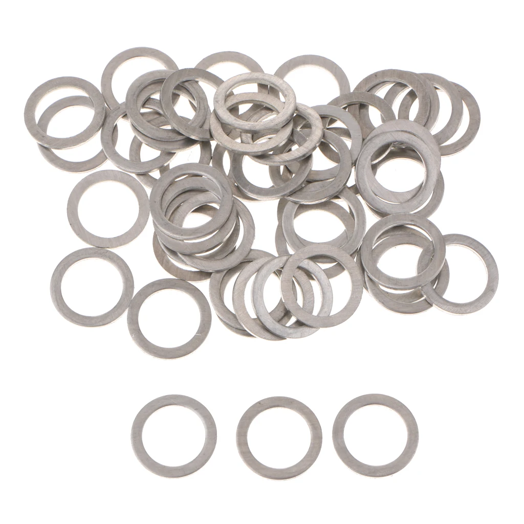 50x M14 Metal Engine Oil Drain Plug Gasket Washer Fits Mazda