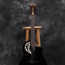 EASTUN круглая задняя твердая древесина Овация электроакустическая гитара с B-band T35 звукосниматель