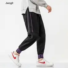 Уличная мода, штаны для бега, повседневные штаны-шаровары, полосатые повседневные спортивные штаны, спортивные штаны, 5XL