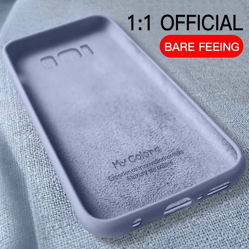 

Original Liquid Silicone Case for Samsung Galaxy S7 Edge S8 S9 Plus S10E Note 8 9 10 Pro A10 A50 A80 Soft Full Cover Cases Coque