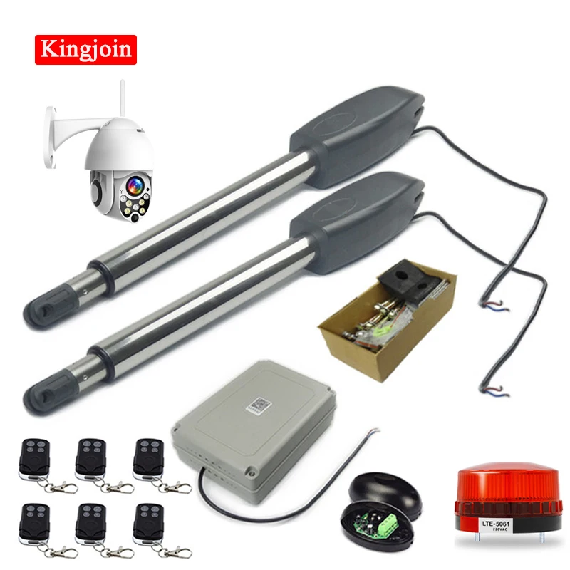 

KINGJOIN 400 KG electric door opener with camera accessories, with 2 remote controls and 1 pair of photocells and 1 alarm light