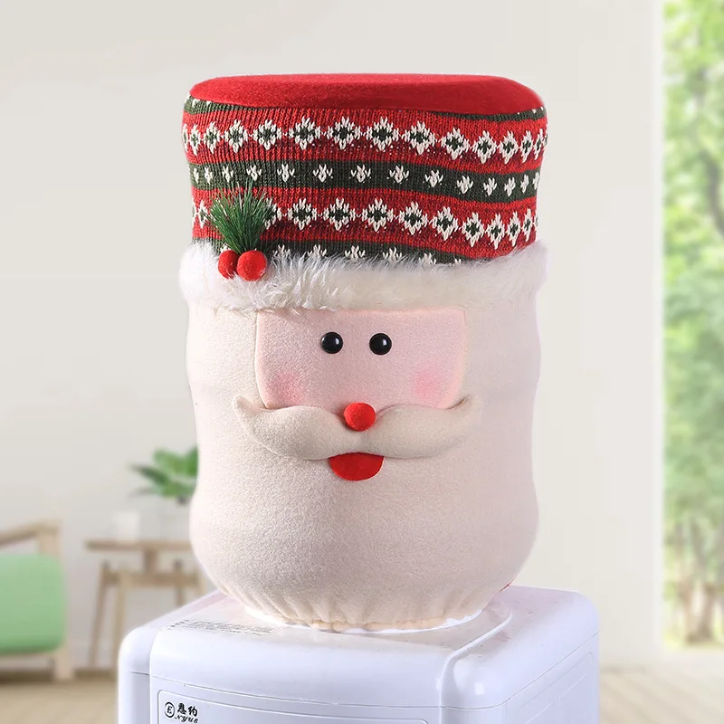 

2020 Christmas Presents new Year Christmas Day Decorations Drinking Fountain Bucket Cover Cartoon Snowman Elk Santa Claus Boots