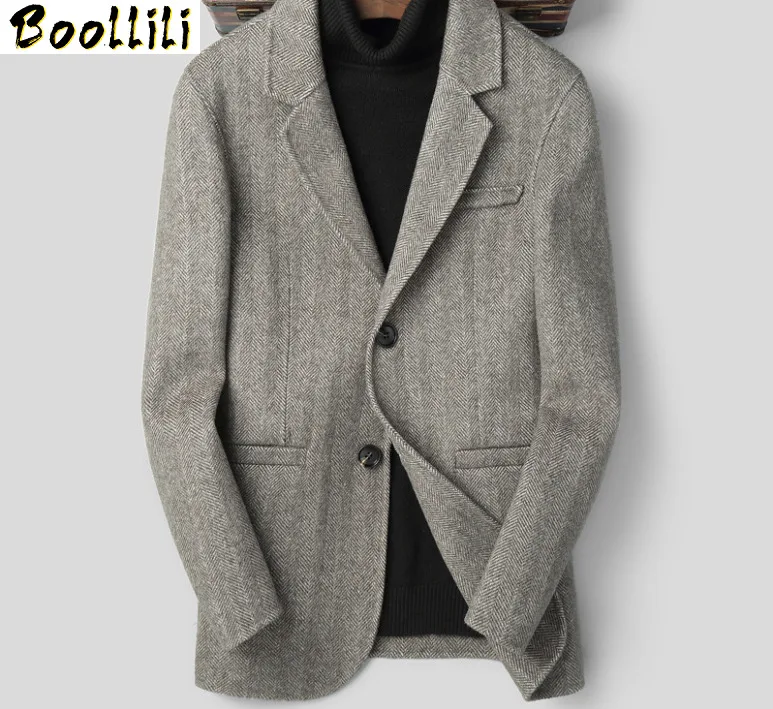 

2010 Wool Boollili Coat Men Double-sided Autumn Jacket Mens Overcoat Coats and Jackets Blazer Abrigo Hombre