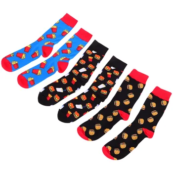 

3 Pairs Mid-calf Socks Durable Chic Attractive Stylish Fashion Smart Soft Stocking Socks for Boys Girls Couples