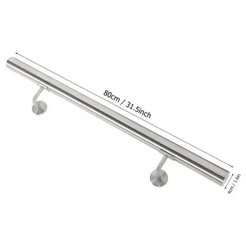 

Freeshipping 80cm Stainless Steel Stair Railing Handrail Grab Rail Home Balcony Safety Staircase Railing Handrail