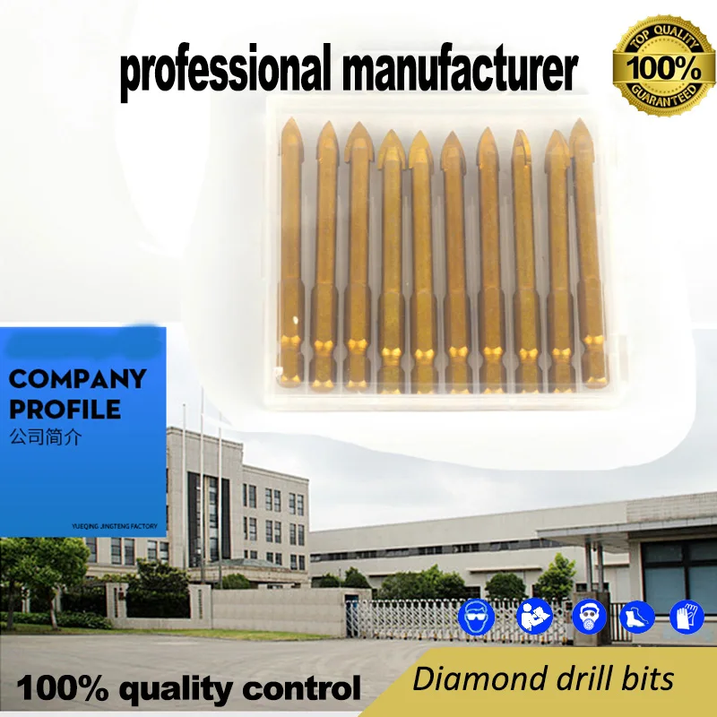 carbide head drill bit for glasses hole making hex shaft for drill tools use home decoration toolsparts drill bits