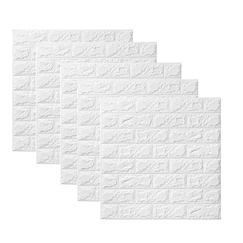 

3D Brick Wallpaper Removable Peal and Stick PE Foam Wall Sticker for Living Room Home Office 60X60cm