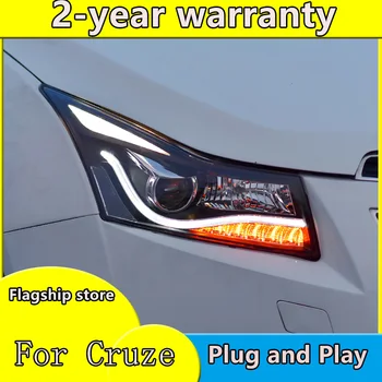 

Car Styling for Chevrolet Cruze LED Headlights A8 Style Cruze DRL Lens Double Beam H7 HID Xenon Car Accessories