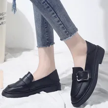 Новинка; модные женские летние офисные туфли с круглым носком и металлическими украшениями; маленькие кожаные туфли в британском стиле; Лидер продаж; A30724