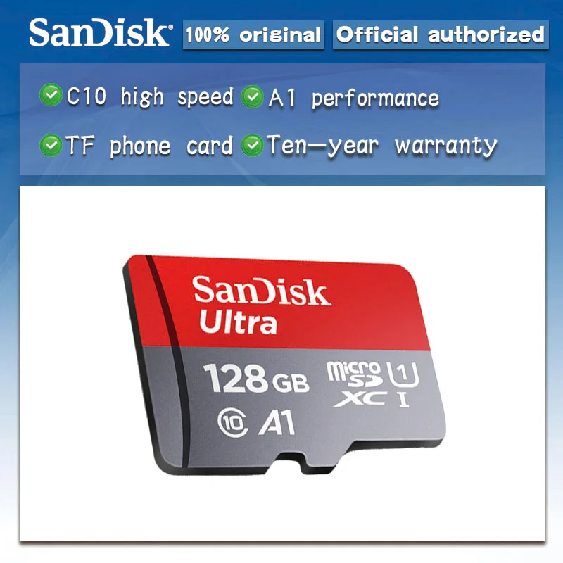 Sandisk 16 ГБ 32 ГБ micro sd карта 64 Гб 128 ГБ cartao de memoria 200 ГБ 256 Гб карта памяти класс 10 400 ГБ tf карта с адаптером