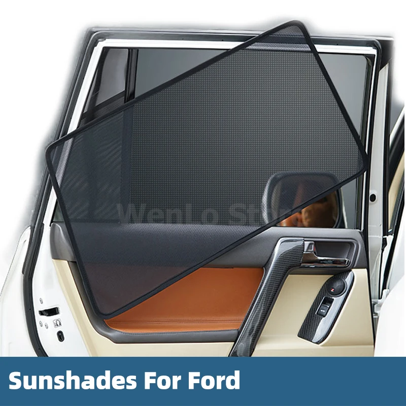 

4PCS Magnetic Car Side Window SunShades Mesh Cover For Ford Escort Mondeo Edge Explorer Ecosport 2013-2018