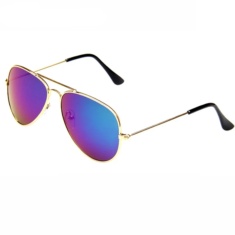Crianças Óculos de Sol Aviação Meninos Espelho Colorido Crianças Festa de Natal Óculos Armação de Metal Meninas Ao Ar Livre Óculos Óculos_voghion.com