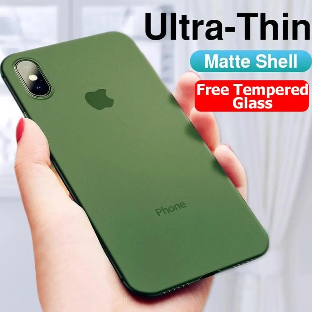 LAPOPNUT 0.2mm Ultra Thin Hard Soft Case for IPhone 11 Pro Xs Max Xr 8 7 Plus Shockproof Matte Transparent Plastic Fashion Cover |
