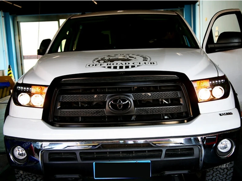 Головной фонарь для Toyota Tundra 2007-2013 светодиодный фары для Sequoia светодиодный фонарь двухксеноновый светодиодный DRL 07-13 фара в сборе