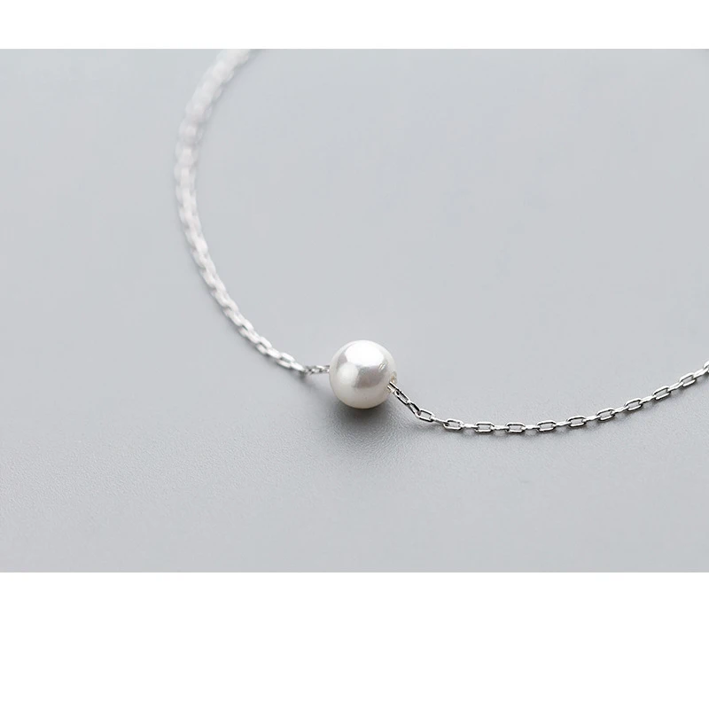 Trusta 925 пробы серебряные Модные женские ювелирные изделия синтез жемчужный браслет 16 см для подарка девушки леди DS870 Прямая поставка