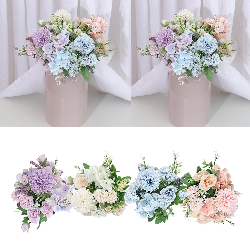 Silk Artificial Flowers Rose Wedding Bouquets Party Shop Art Hall Public Area Decoration Photo Props