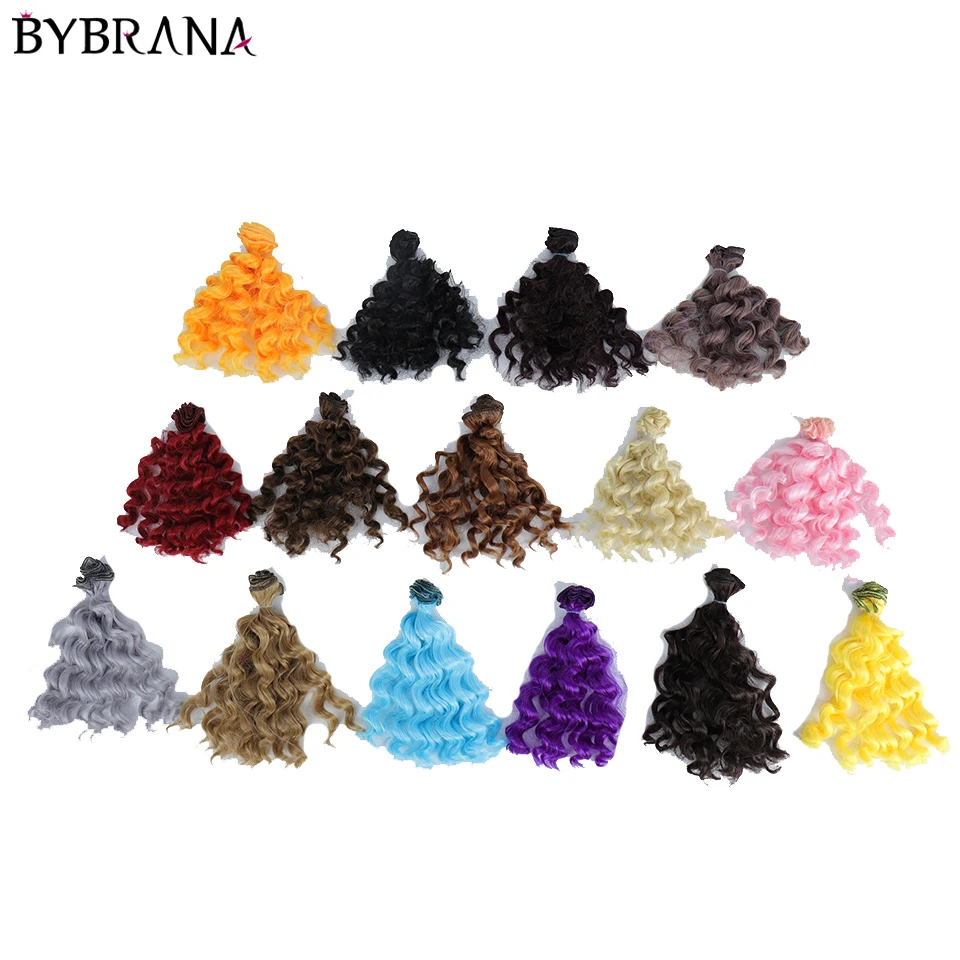 Парики Bybrana сделай сам для кукол 100 1/3 1/4 15 см х 1/6 черные золотые коричневые