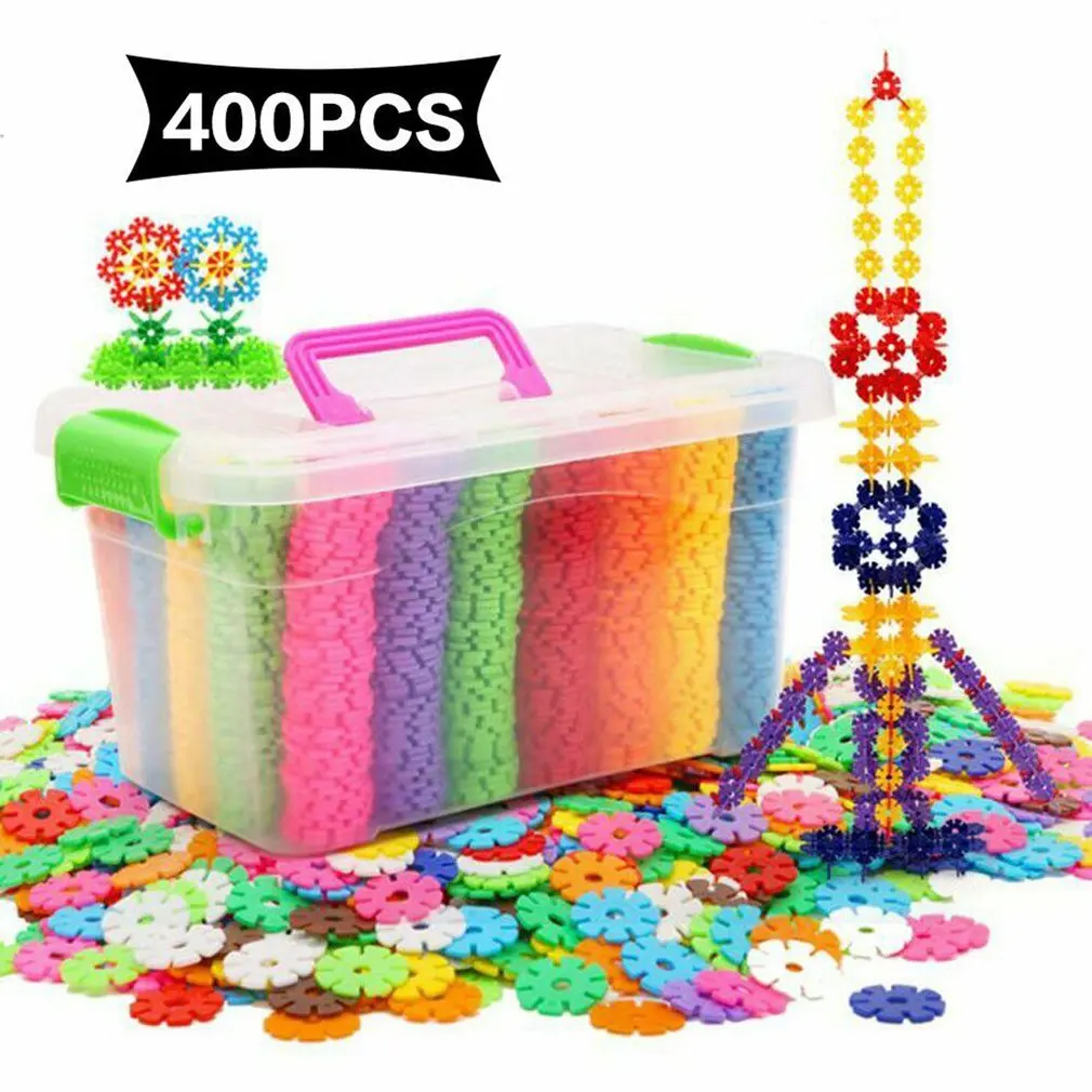 400/600/800/1200pcs Монтессори блоки в виде снежинок для девочек детский очаровательный вставки блоки в виде снежинок для детского сада детское вечернее платье с развивающие игрушки