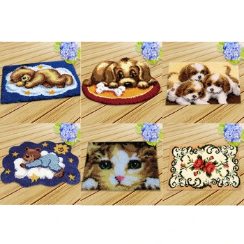 

Latch Hook Kits with Basic Tools and Instruction for Rug Cushion Blankets Making