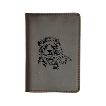 

Wild Mighty Lion Travel Case Leather Passport Wallet Card Holders Purse Custom Name Travel Passport Cover