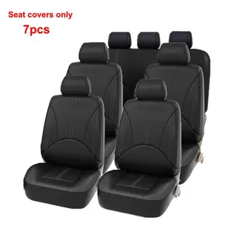 

Cushion Protector Soft Easy Clean Solid Wear Resistant 7 Seater 8 Seater Four Seasons Comfortable PU Leather Auto Car Seat Cover
