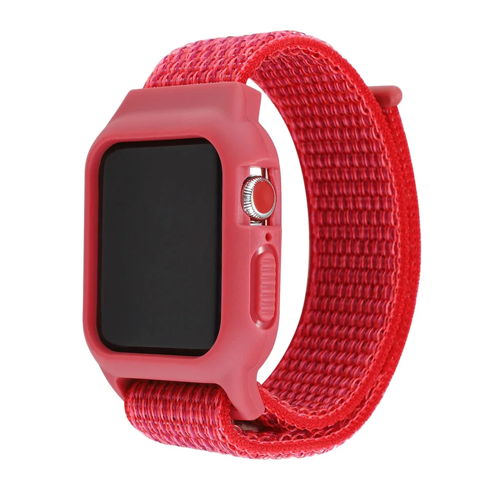 Спортивный нейлоновый ремешок-петля для Apple Watch Series 2 3 4 5 Чехол-ремешок дышащий браслет для 44 мм 40 мм 42 мм 38 мм iWatch