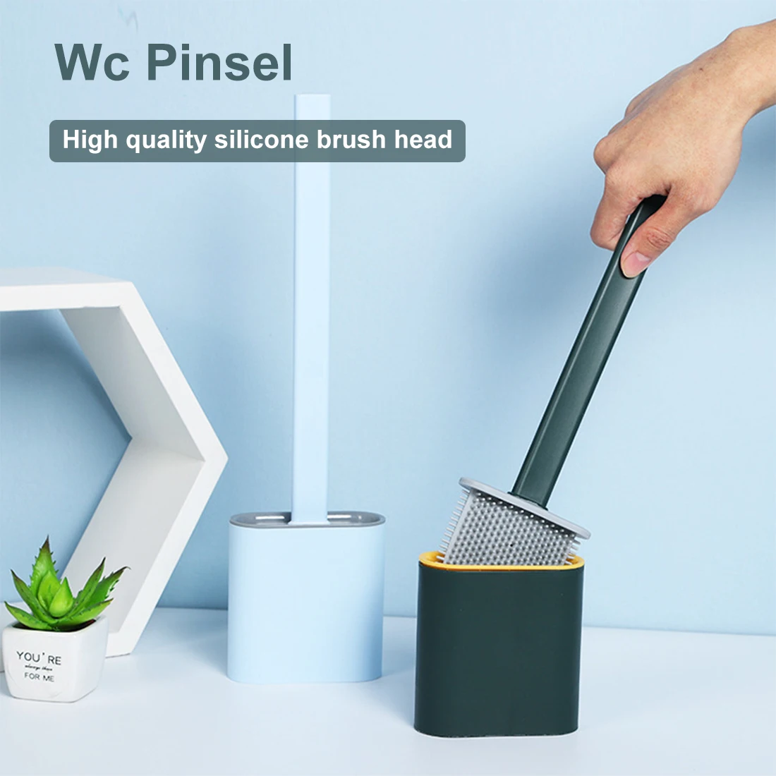 

Hot Silicone Toilet Brush Long Handle Soft Bristled Toilet Cleaning Brush No Dead Angle Decontamination Toilet Floor-standing